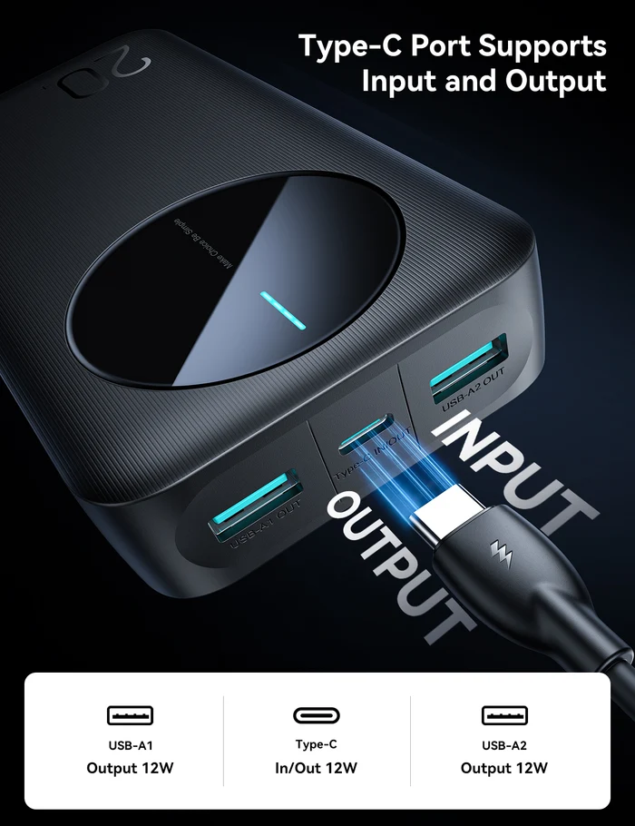 JOYROOM JR-PBF14 Pro 20000mAh 22.5W Fast Charging Power Bank Joyroom.pk