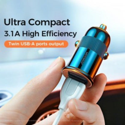 C-A06 3.1A DUAL USB CAR CHARGER WITH CABLE Joyroom.pk, Car Charger in Pakistan, Best Car Charger in Pakistan, Buy car charger online in pakistan