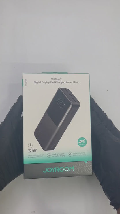 Joyroom JR-QP192 20000mah 22.5W Fast Charging Powerbank With LCD Display