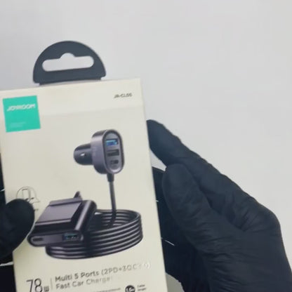 Joyroom JR-CL05 5 Multi-Port (2PD + 3 QC3.0) Fast Car Charger