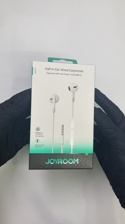 Joyroom JR-EW01 3.5mm Wired Series Half In-Ear Wired Earphones