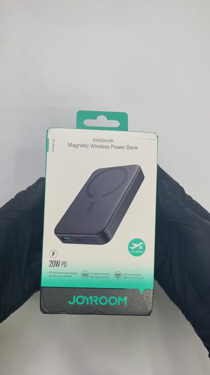 Joyroom JR-W020 Magnetic Wireless Power Bank Black - 10000mah Capacity With Magsafe