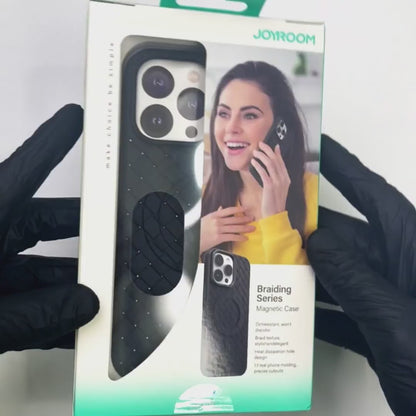 Joyroom JR-BP004 For IPhone 15 Pro Max Matte Skin-Touch Kickstand Cover Compatible With Magsafe PC+TPU Phone Case - Transparent