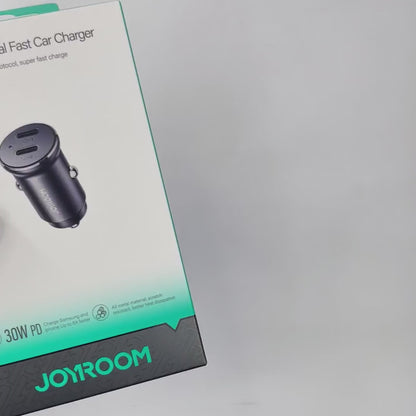 Joyroom CCN06 30W Car Charger - Mini Metal With 2C Multiple Protection