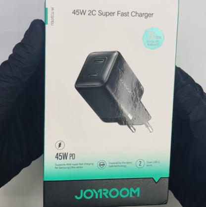 JOYROOM JR-TCG17 45W Dual-Port (2C) Charger - Black