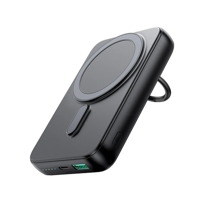 JR-W050 JOYROOM 20W MAGNETIC WIRELESS POWER BANK WITH RING HOLDER 10000MAH - BLACK Joyroom.pk