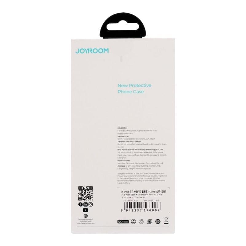 JR-BP958 JOYROOM Magnetic Protective iPhone Case 13 Pro 6.1 Transparent Joyroom.pk