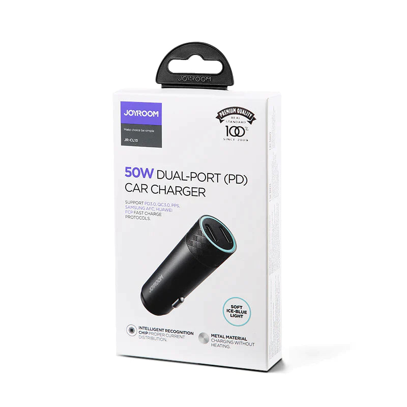 JR-CL13 50W DUAL-PORT PD CAR CHARGER-GRAY JOYROOM