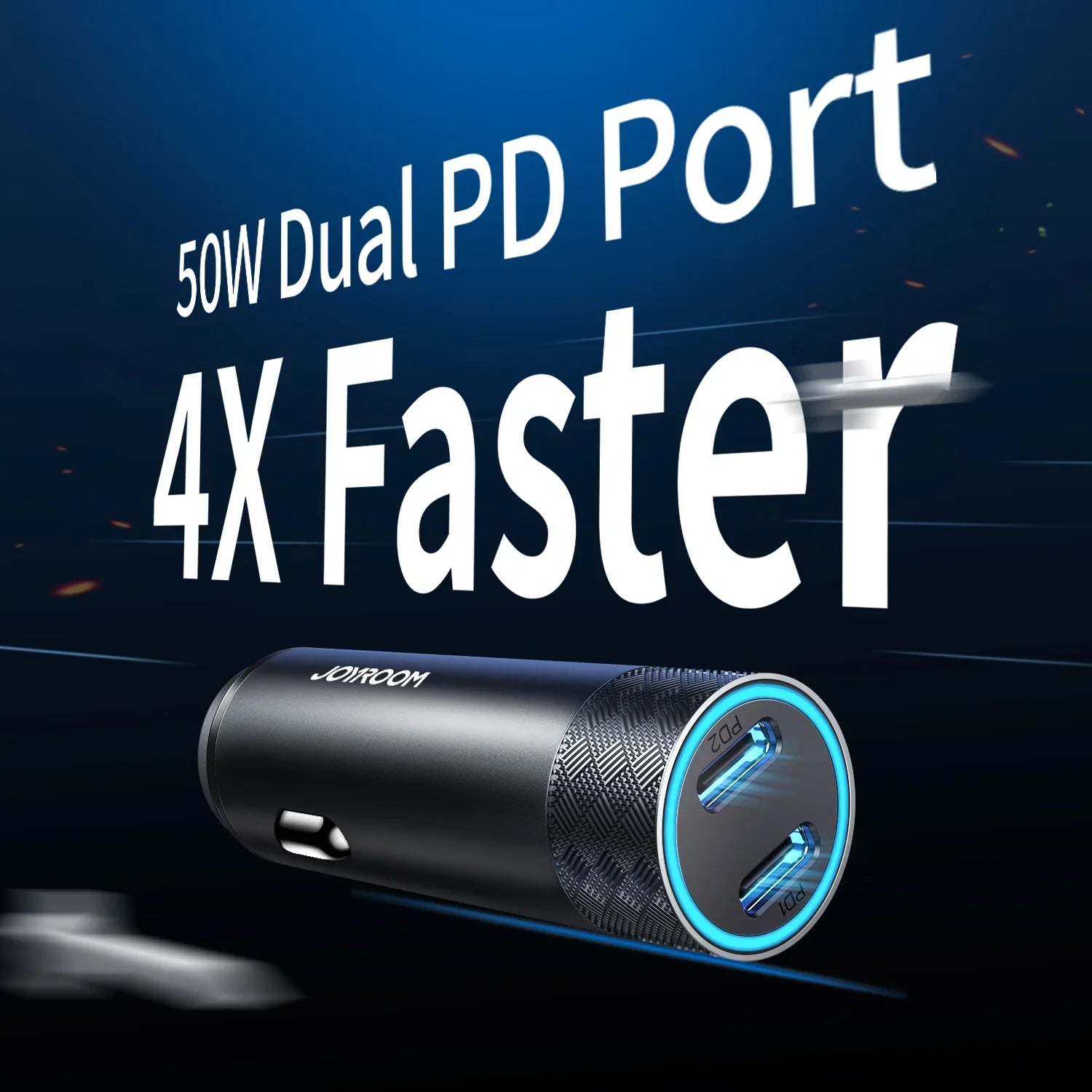 JR-CL13 50W DUAL-PORT PD CAR CHARGER-GRAY JOYROOM