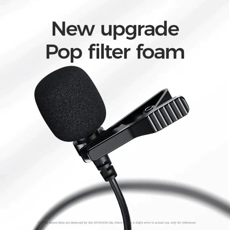 JR-LM1 JOYROOM Lavalier Microphone 2M Black Joyroom.pk