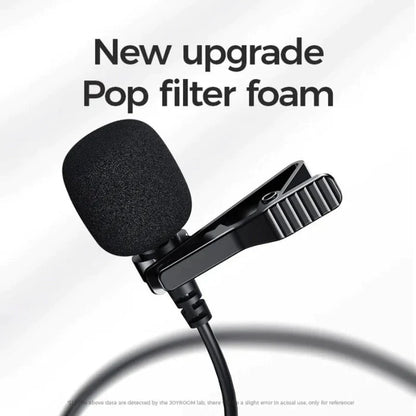 JR-LM1 JOYROOM Lavalier Microphone 2M Black Joyroom.pk