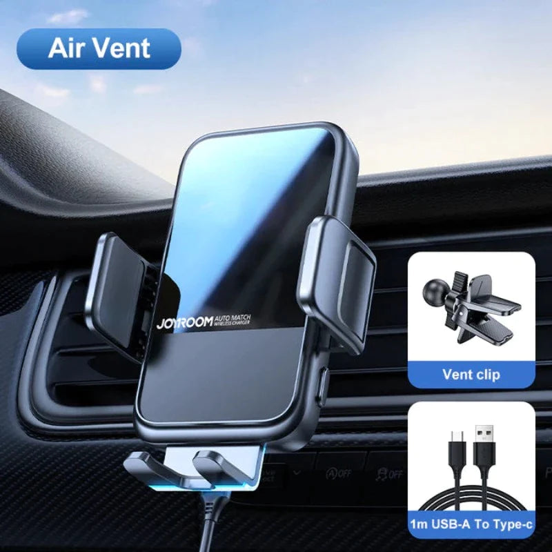 JR-ZS298 AIRVENT JOYROOM Auto Match Wireless Car Charger Holder Joyroom.pk