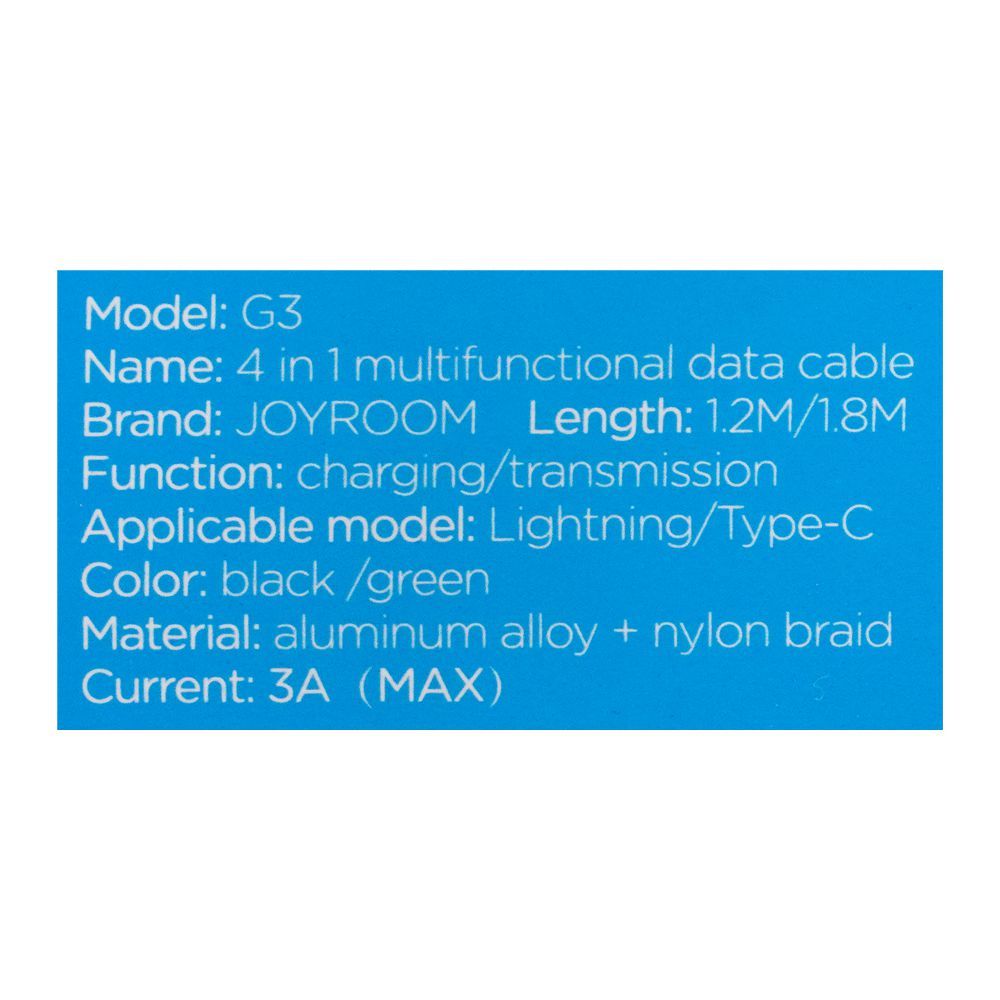 S-1230G3 JOYROOM Type-C To Type C 1.2M Fast Charging Cable Joyroom.pk
