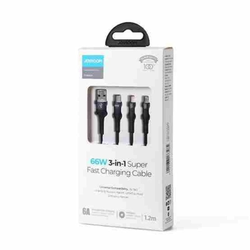 S-1260G5 JOYROOM 1260 - G5 66W 3 In 1 Super Fast Charging Cable 1.2 M Joyroom.pk